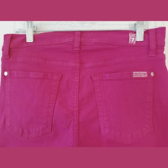 7 For All Mankind Pink Skinny Jeans Sz 28 - Picture 5 of 7